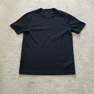 Solid black polydry t shirt